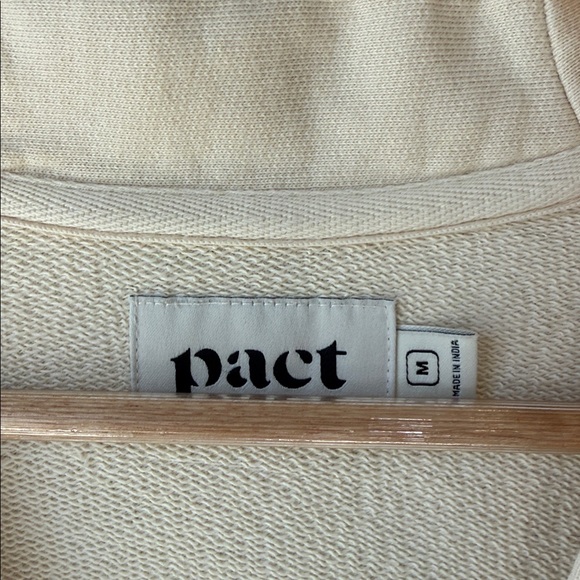 Pact Cream Organic Cotton Knit Cardigan Sweatshirt Sweater - Picture 4 of 7